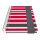 Notizbuch Mucho A5 red/grey stripes