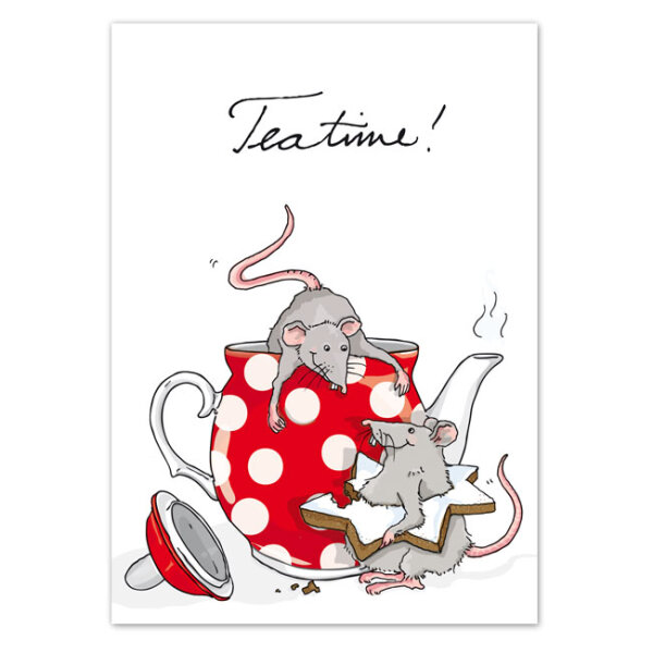Postkarte Teatime