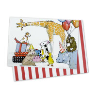 Einladungskarte Tiere