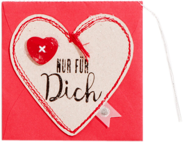 Mini Herz Kärtchen – Nur für Dich