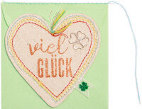 Mini Herz Kärtchen – Viel Glück