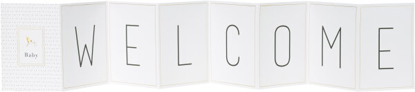 Leporellokarte – Baby Welcome