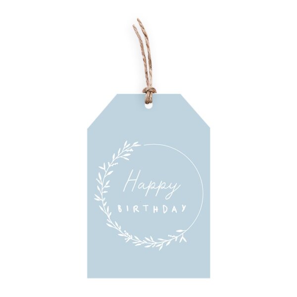 Geschenkanhänger mit Band – Happy Birthday