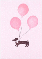 Postkarten Wilde Punkte Rosa