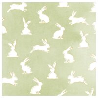 Servietten – Hasen grafisch, Apfelgrün
