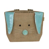 Geschenktasche Jute Hase Blau