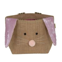 Geschenktasche Jute Hase Rosa