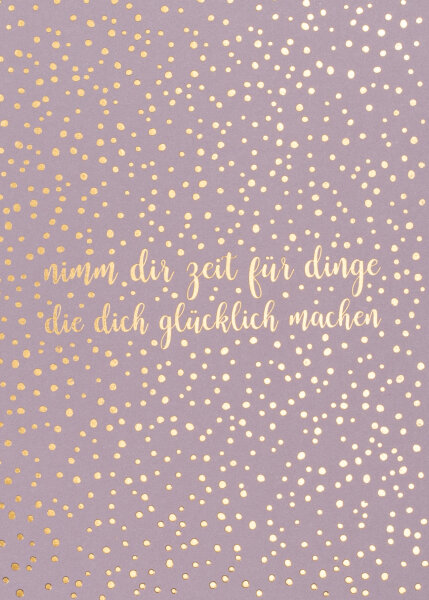 Zeitkarte "Nimm dir Zeit für Dinge"