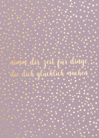 Zeitkarte "Nimm dir Zeit für Dinge"