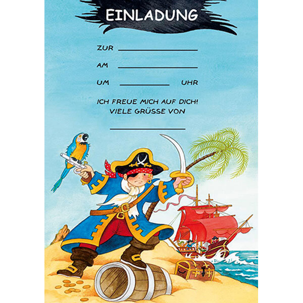 Einladungs Set Piraten