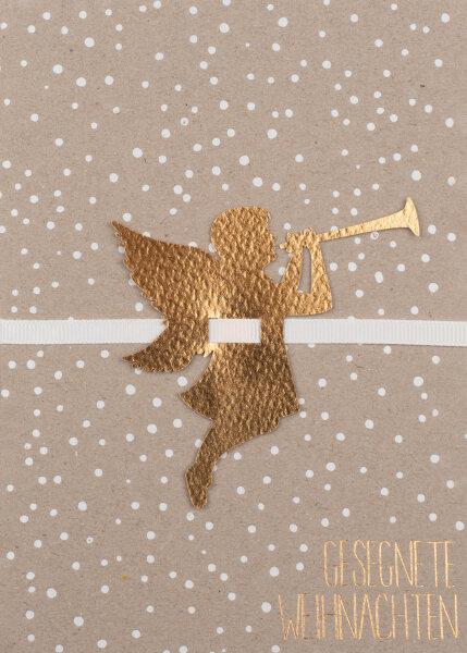 Weihnachtsbandkarte Gesegnete Weihnachten