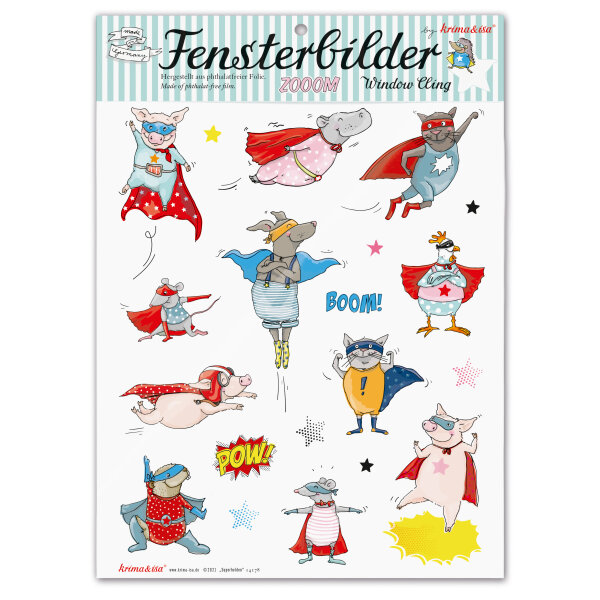 Fensterbilder Superhelden