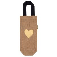 Flaschentasche Organics Jute Herz