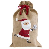 XL-Geschenksack Weihnachten Jute Weihnachtsmann