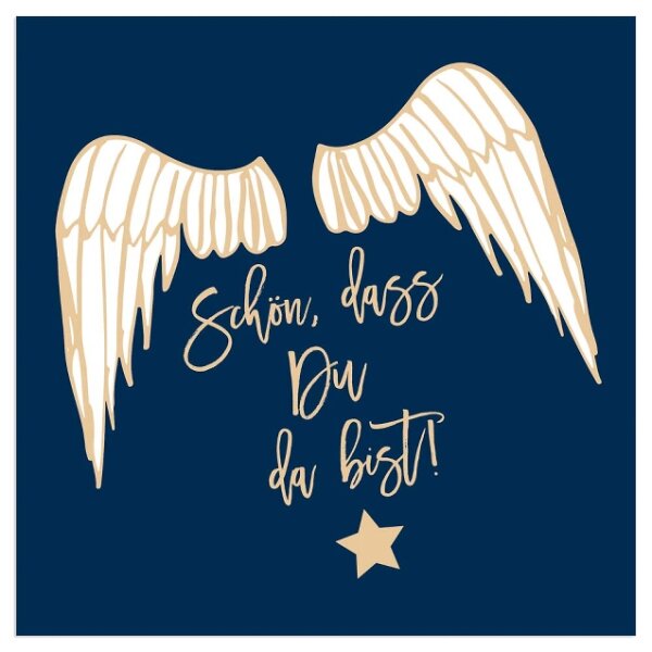 Serviette Flügel nachtblau