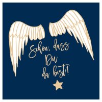 Serviette Flügel nachtblau