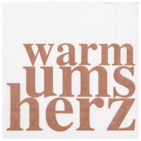 Cocktailservietten  – Warm ums Herz