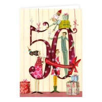 Doppelkarte zum 50. Geburtstag