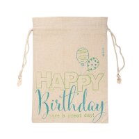 Geschenksack Baumwolle ORGANICS Luftballons Happy...