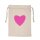 Geschenksack Baumwolle ORGANICS Herz Pink