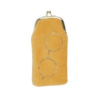 Brillenetui Brille Samt Gelb