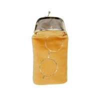 Brillenetui Brille Samt Gelb