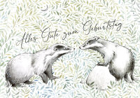 Doppelkarte Dachspärchen