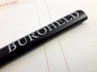 Bleistift oval mit Text