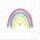 Servietten - Regenbogen weiß