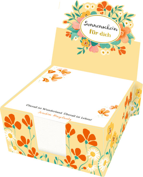 Zettelkästchen – Sonnenschein für Dich