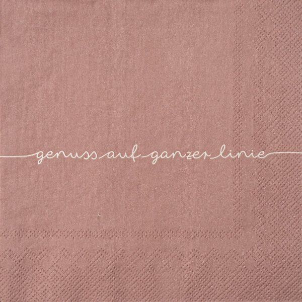 Serviette Genuss auf ganzer Linie