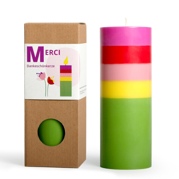 Stumpenkerze - MERCI
