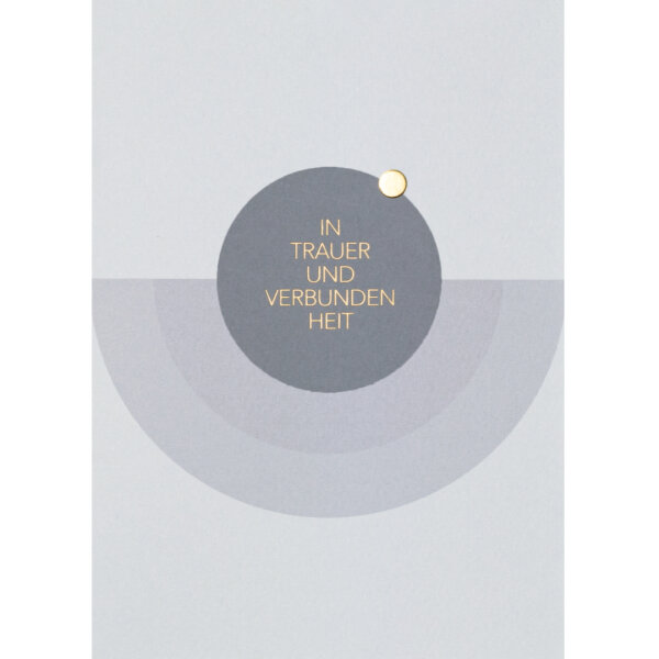 Goldpunkt Kondolenzkarte - In Trauer und Verbundenheit