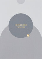 Goldpunkt Kondolenzkarte - Herzliches Beileid