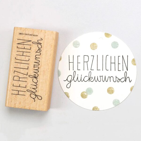 Stempel_ Modell C "Herzlichen Glückwunsch"