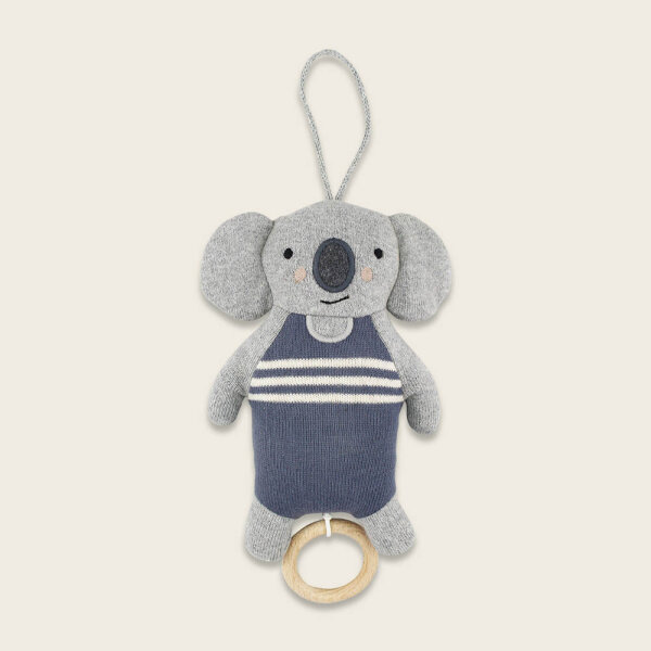Strickspieluhr Koala blau