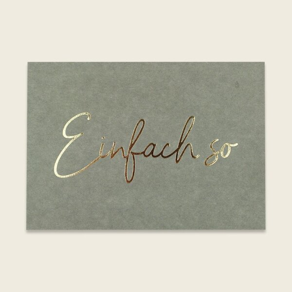 Postkarte mit Goldeffekten – Einfach So