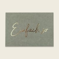 Postkarte mit Goldeffekten – Einfach So