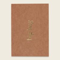 Postkarte mit Goldeffekt – Big Hug