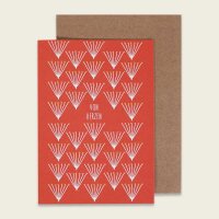 Klappkarte Strauss rot “Von Herzen”