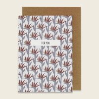 Klappkarten Palmen, For you - blau