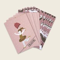 Einladungskarten-Set Zirkusmädchen