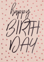 Klappkarte Happy birthday-Sterne
