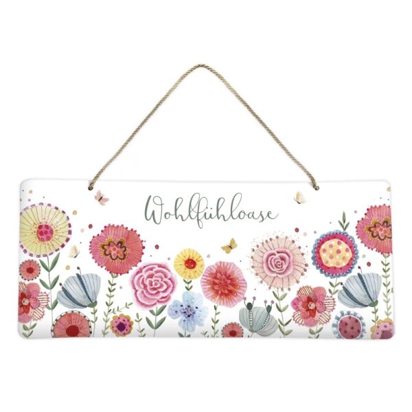 Blechschild Flower Power