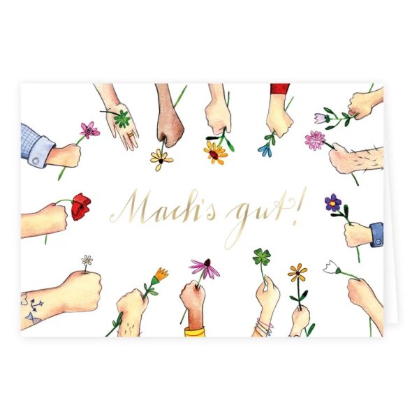 Klappkarte – Machs gut!