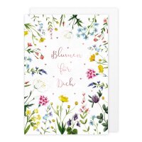 Klappkarte – Blumen für dich