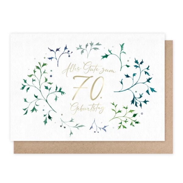 Klappkarte – 70. Geburtstag