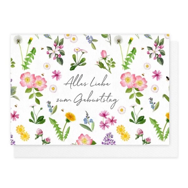 Klappkarte – Wiesenblumen