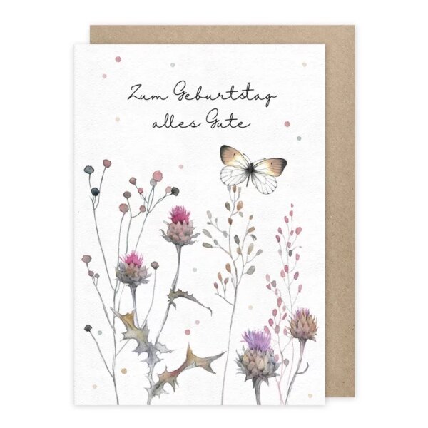 Klappkarte – Zum Geburtstag alles Gute