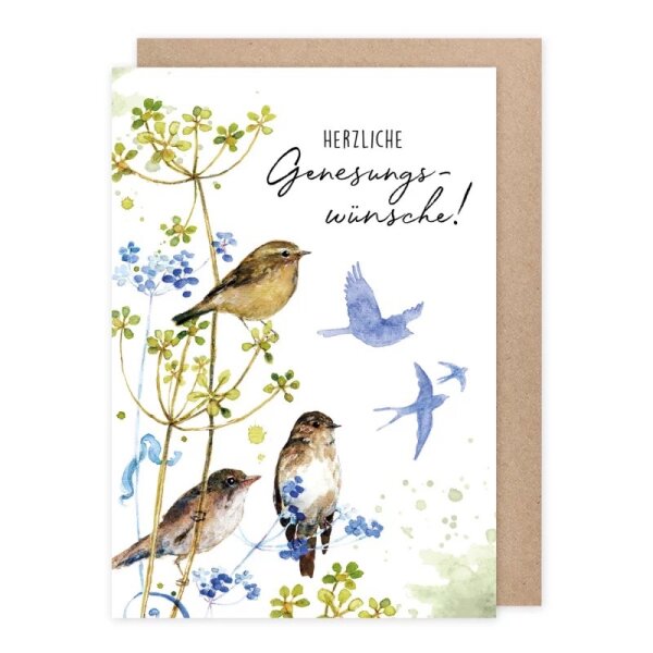 Klappkarte – Vogelranke